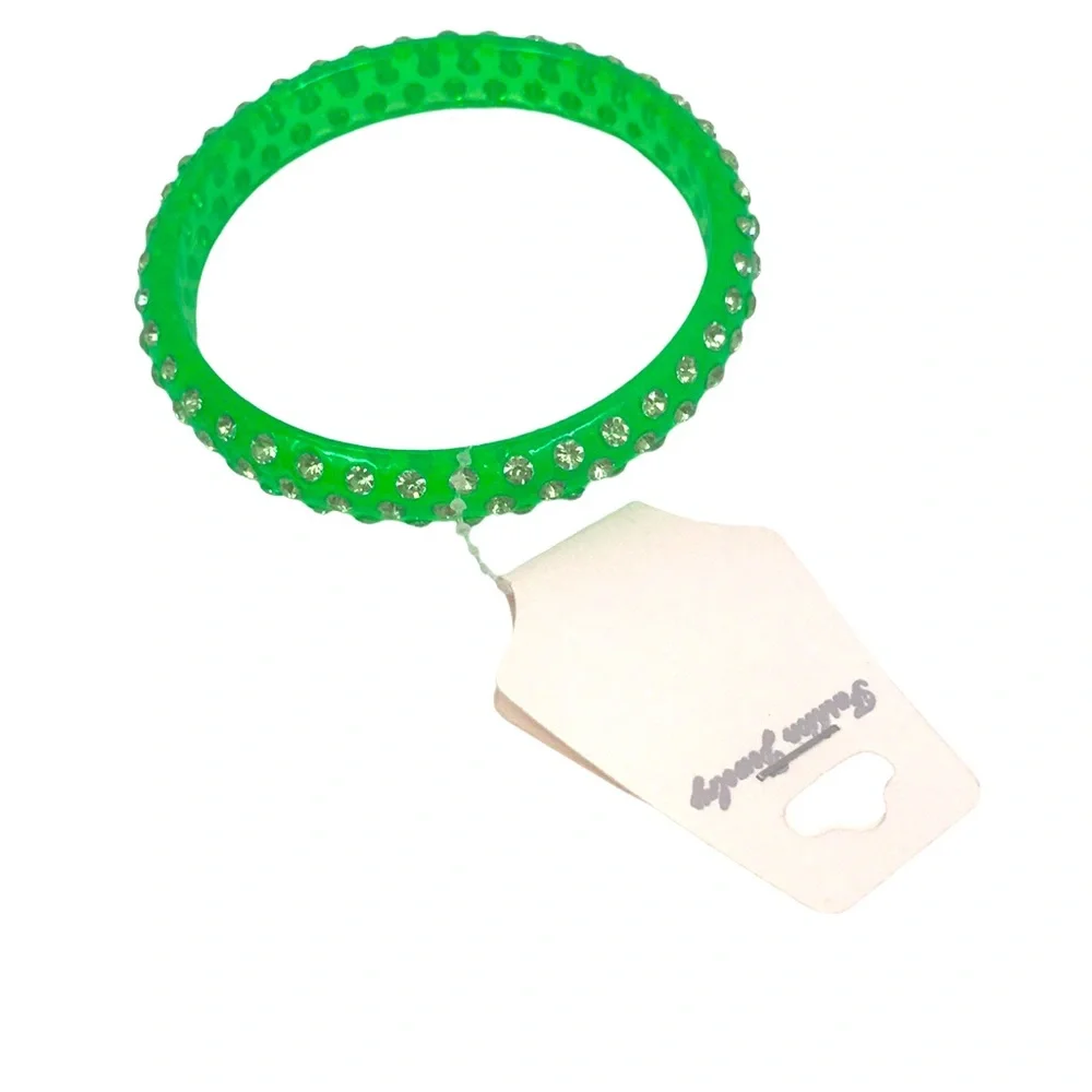 Various Colors Plastic Gem Stone Bangle Bracelets